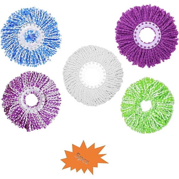 KALOMB-5 Replacement Mop Micro Head Refill for 360 Spin Magic Mop-Microfiber Replacement Mop Head-Round Shape Standard Size