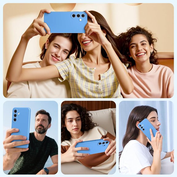 KALOMB-Magnetic Phone Case for Samsung Galaxy S25 Plus 5G 6.7" inch (SM-S936U/S936U1) Liquid Silicone Soft Rubber Durable Drop-Resistant Slim, Solid Color, 2025 Support for Magsafe,Denim Blue