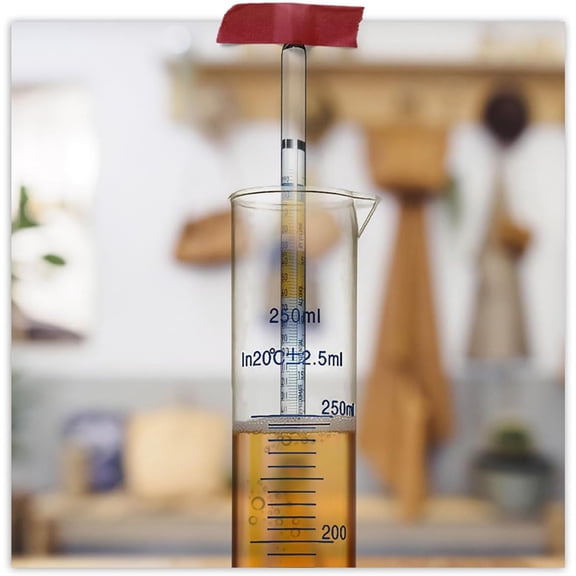 KALOMB-Triple Scale Hydrometer Measure and Monitor Specific Gravity, Brix, Potential Alcohol, and ABV in Wine, Beer, Mead, Cider, and Other Homebrewed Drinks (Plastic, Clear)