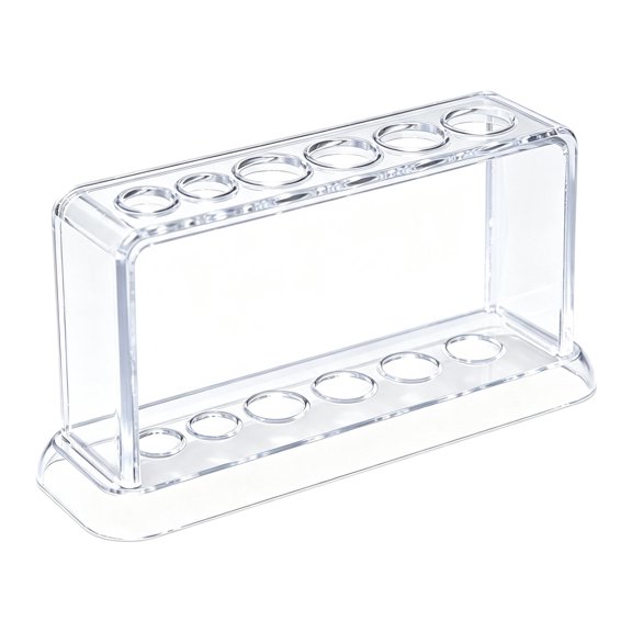 KALOVELINDE Plastic 6 Hole Upright Tube Rack Lab Holder Stand for Science Classroom Workstation Sample Observation and Desktop Storage