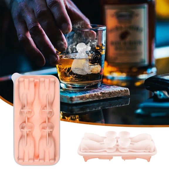 KALPHOZEN Dog Ice Tray, Flexible Ice Cube Mould for Pet Treats, Simple Demolding Ice Maker, Easy Clean Dog Ice Lattice for Beverage Cooling