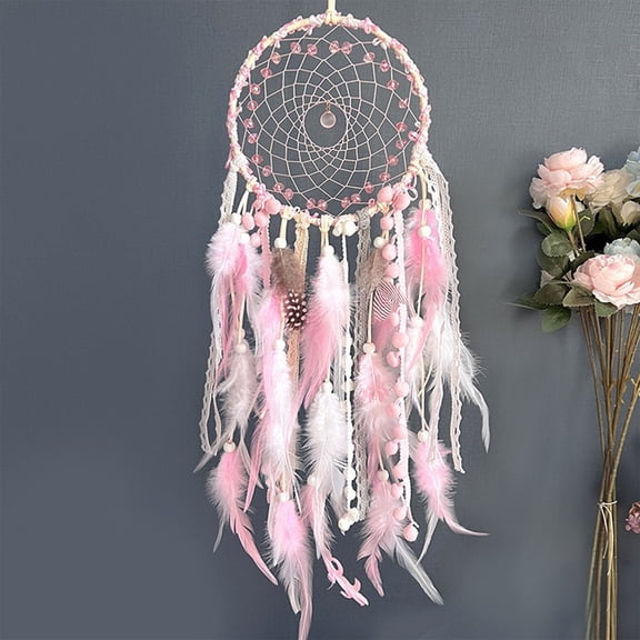 KALPHOZEN Dreamcatcher, Decorative Dream Catcher with Woven Lace, Colorful Feathers Wind Chimes, Unique Hanging Art Wall Decor