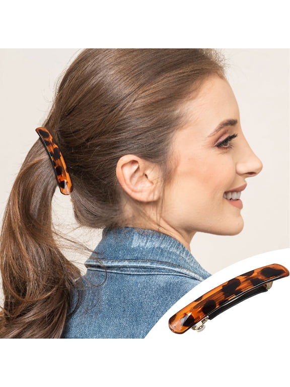 Hair Barrettes, Stylish Hair Clips for Women in 12 Colors, Durable Flat Hair Pins for Medium to Thick Hair, Elegant French Hair Barrettes for Any Occasion