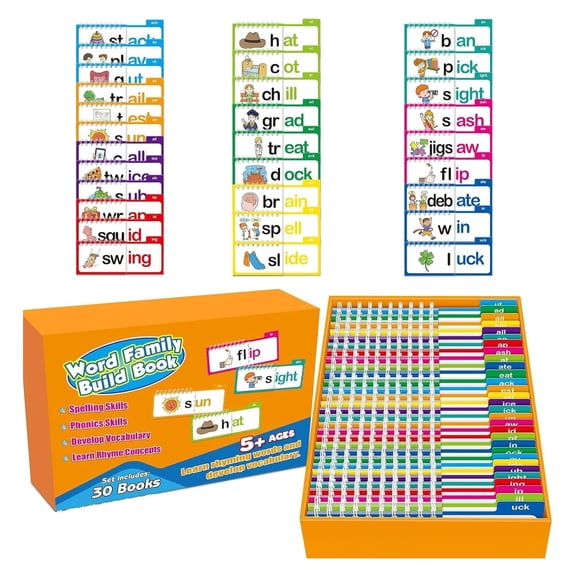 KALPHOZEN Reading Flashcards, Educational Flashcards for Early Literacy Development, Interactive Learning Flashcards for Preschool and Kindergarten