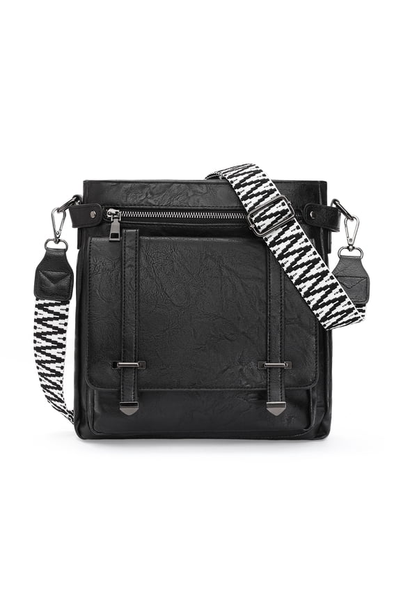 Crossbody Bags for Women Multi Pocket Vegan Leather Shoulder Handbags Travel Purse with Adjustable Strap