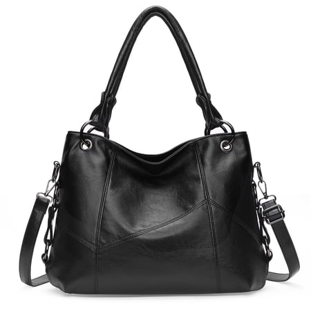 KALUNMA Genuine Leather Hobo Bag for Women Large Tote Shoulder Handbag Satchel for Laptop Work Ladies