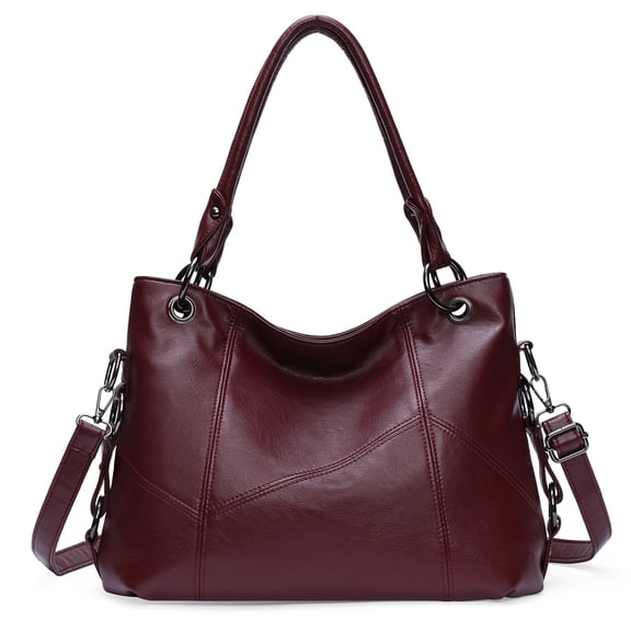 KALUNMA Genuine Leather Hobo Bag for Women Large Tote Shoulder Handbag Satchel for Laptop Work Ladies