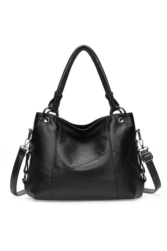 Genuine Leather Hobo Bag for Women Large Tote Shoulder Handbag Satchel for Laptop Work Ladies