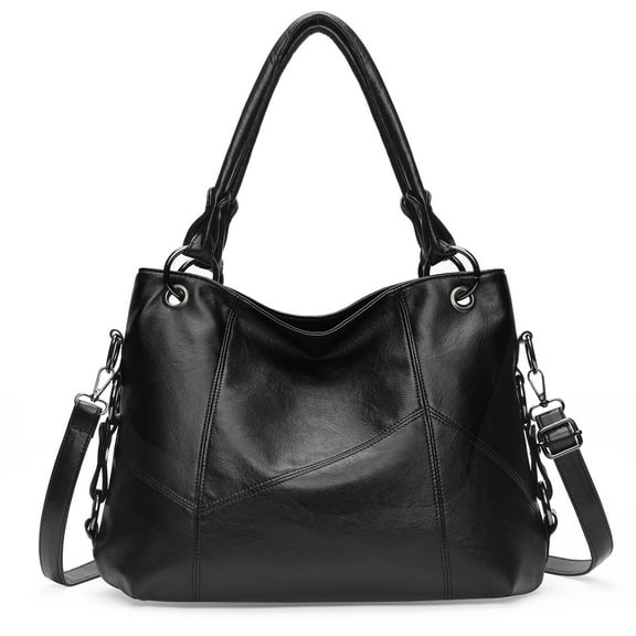 KALUNMA Genuine Leather Hobo Bag for Women Large Tote Shoulder Handbag Satchel for Laptop Work Ladies