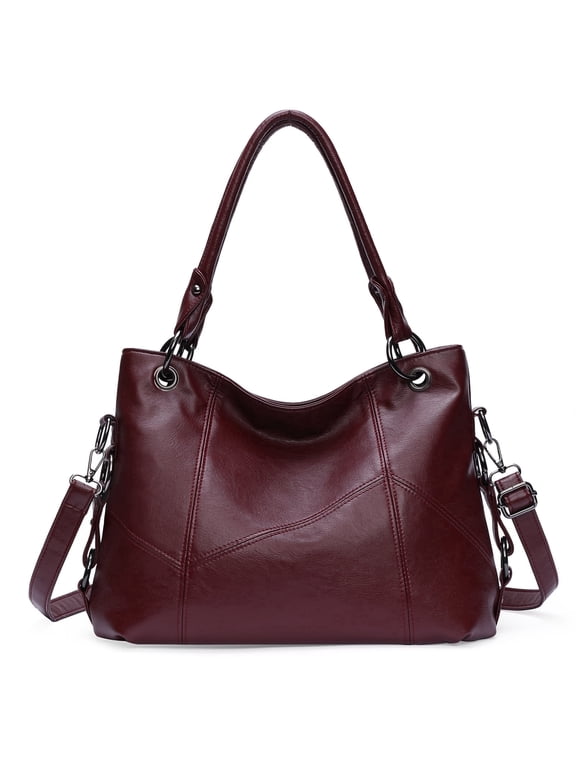 Genuine Leather Hobo Bag for Women Large Tote Shoulder Handbag Satchel for Laptop Work Ladies