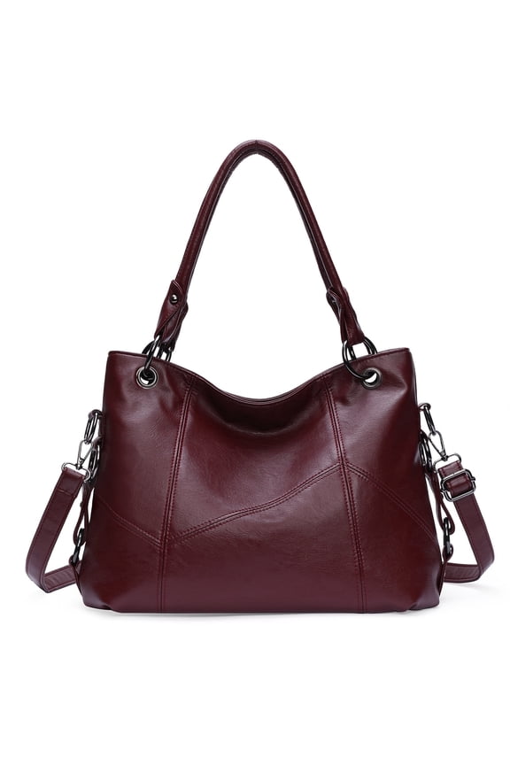 Genuine Leather Hobo Bag for Women Large Tote Shoulder Handbag Satchel for Laptop Work Ladies