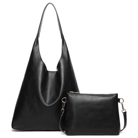 KALUNMA Hobo Bags for Women Retro Vegan Leather Womens Leisure Large Tote Bag Shoulder Purses Handbag