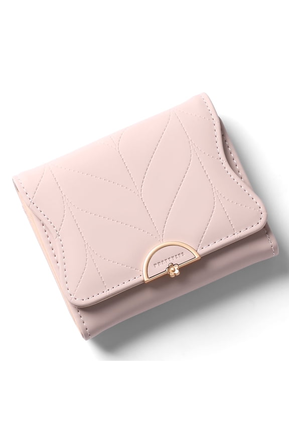 Leather Small Womens Wallet RFID Blocking Bifold Card Holder Cute Wallet for Woman with Zipper Coin Pocket