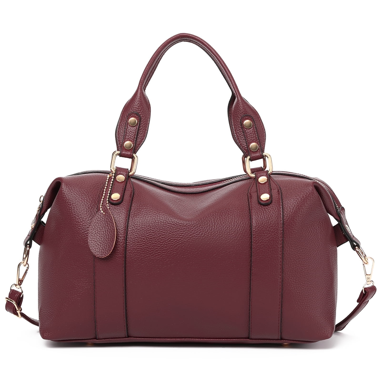 KALUNMA Leather Tote Shoulder Bag for Women Crossbody Handbag with Top Handles Hobo Bag