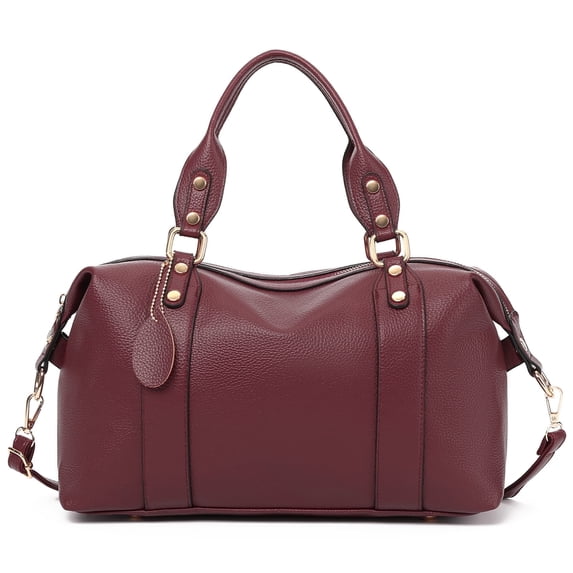 KALUNMA Leather Tote Shoulder Bag for Women Crossbody Handbag with Top Handles Hobo Bag