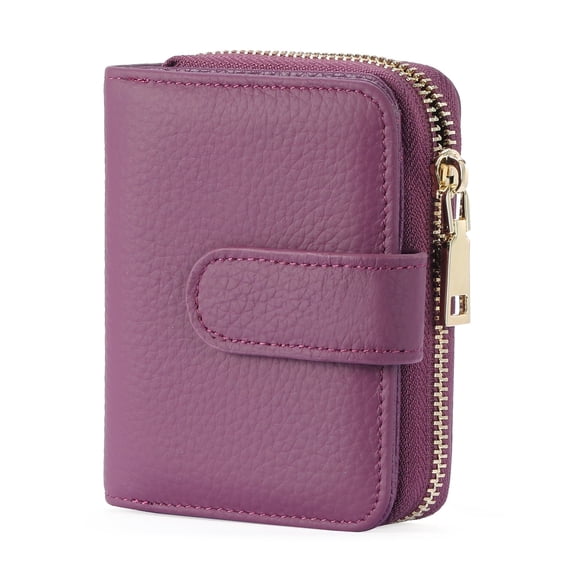 KALUNMA Men's Wallet Genuine Leather Wallets for Men RFID Blocking Card Holder with Zipper Coin Purse