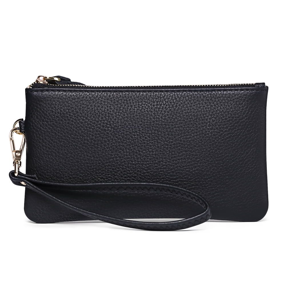 HELMBROOK London Leather Wristlet Clutch - RFID Blocking, Full-Grain Leather, Unisex