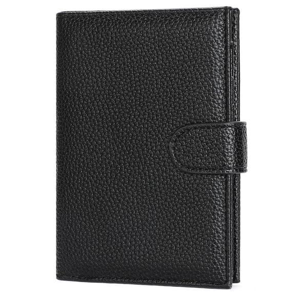 KALUNMA Passport Holder Wallet for Women,RFID Blocking Zipper Coin Pocket and Cash Slot,Slim Compact Travel Passport Cover Wallet
