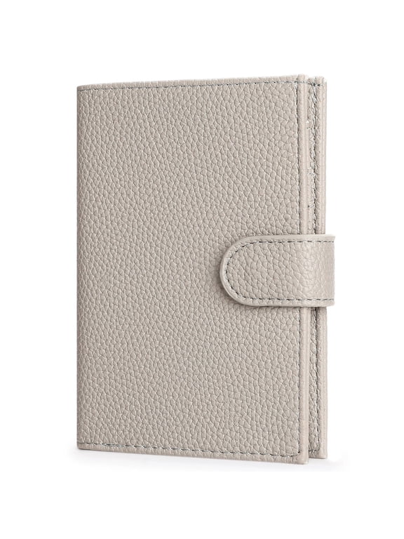 Passport Holder Wallet for Women,RFID Blocking Zipper Coin Pocket and Cash Slot,Slim Compact Travel Passport Cover Wallet