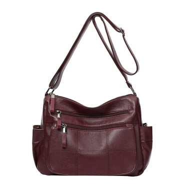 KALUNMA Purses for Women Pocketbooks Soft PU Leather Ladies Crossbody Purse Multi Pocket Shoulder Bag