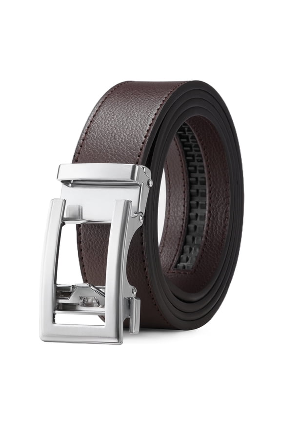 Ratchet Belt for Men, Mens Dress Belt Leather Automatic Adjustable Click Buckle Belts