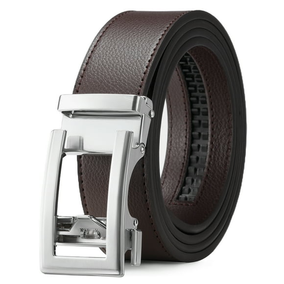 KALUNMA Ratchet Belt for Men, Mens Dress Belt Leather Automatic Adjustable Click Buckle Belts