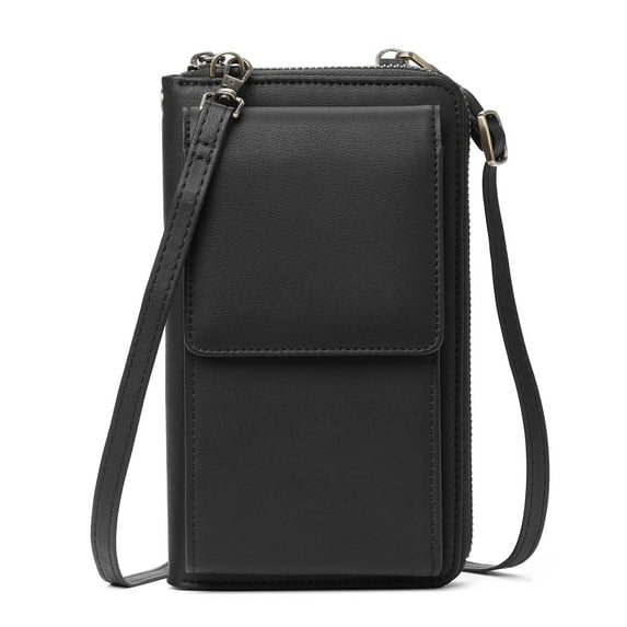 KALUNMA Small Crossbody Cell Phone Bag for Women, Adjustable Leather Shoulder Handbag Mini Wallet with Credit Card Slots