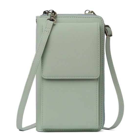 KALUNMA Small Crossbody Cell Phone Bag for Women, Adjustable Leather Shoulder Handbag Mini Wallet with Credit Card Slots