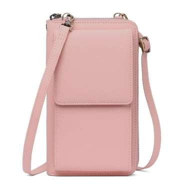 KALUNMA Small Crossbody Cell Phone Bag for Women, Adjustable Leather Shoulder Handbag Mini Wallet with Credit Card Slots