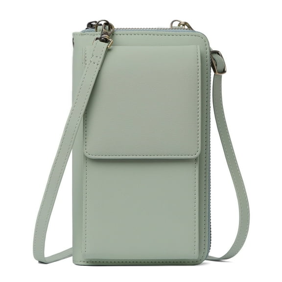 KALUNMA Small Crossbody Cell Phone Bag for Women, Adjustable Leather Shoulder Handbag Mini Wallet with Credit Card Slots