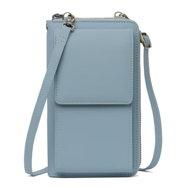 KALUNMA Small Crossbody Cell Phone Bag for Women, Adjustable Leather Shoulder Handbag Mini Wallet with Credit Card Slots