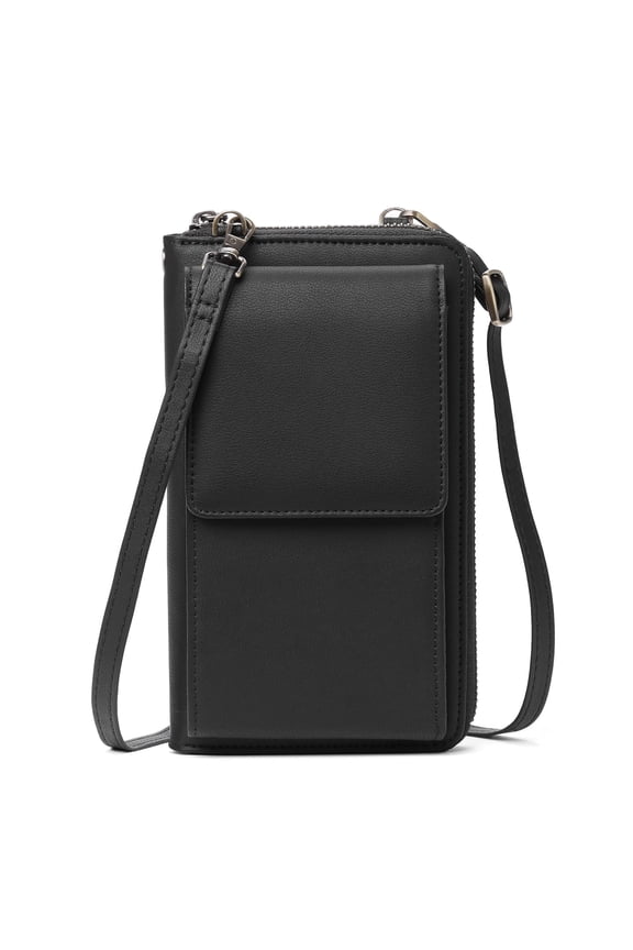 Small Crossbody Cell Phone Bag for Women, Adjustable Leather Shoulder Handbag Mini Wallet with Credit Card Slots