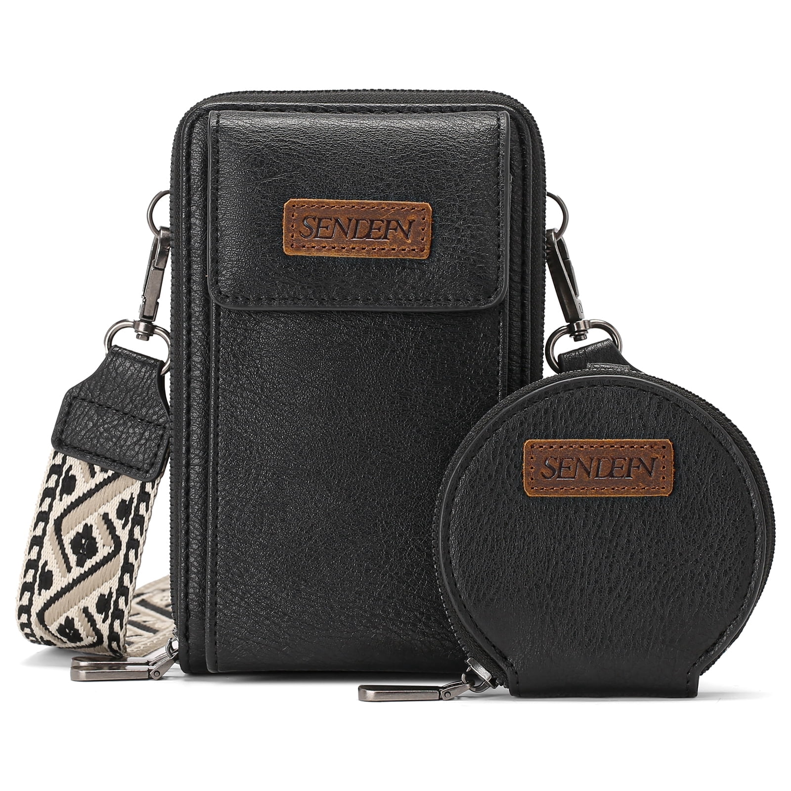KALUNMA Small Crossbody Cell Phone Purse for Women, Vegan Leather Small Crossbody Bag Wallet Purse Coin Pouch