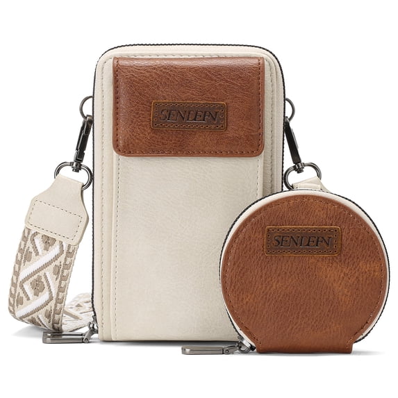 KALUNMA Small Crossbody Cell Phone Purse for Women, Vegan Leather Small Crossbody Bag Wallet Purse Coin Pouch