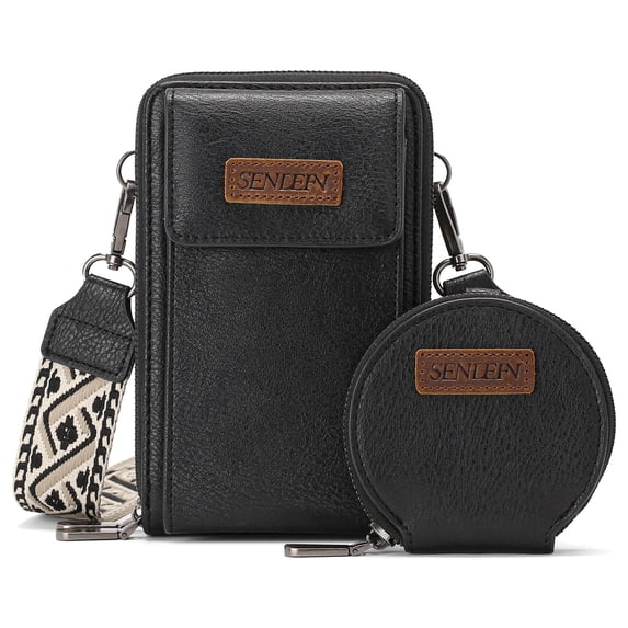 KALUNMA Small Crossbody Cell Phone Purse for Women, Vegan Leather Small Crossbody Bag Wallet Purse Coin Pouch