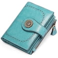 thumbnail image 1 of KALUNMA Small Wallets for Woman RFID Blocking Leather Bifold Credit Card Holder Purse with ID Window, 1 of 6