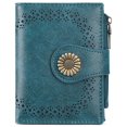thumbnail image 1 of KALUNMA Small Wallets for Women Bifold RFID Blocking Leather Card Holder Compact Wallet with Zipper Coin Pocket, 1 of 7