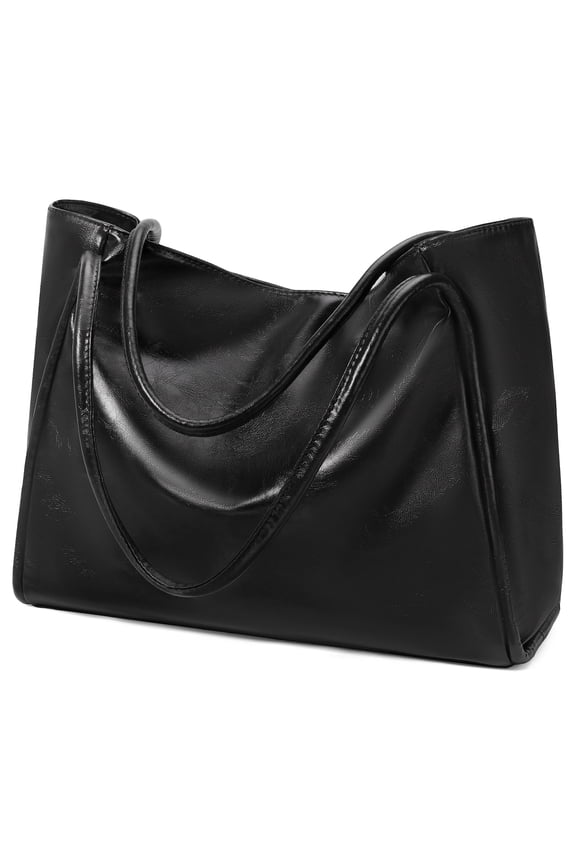 Tote Bag Zipper Shoulder Bag Soft Vegan Leather Purses Satchel for Women Casual Fashion Handbag