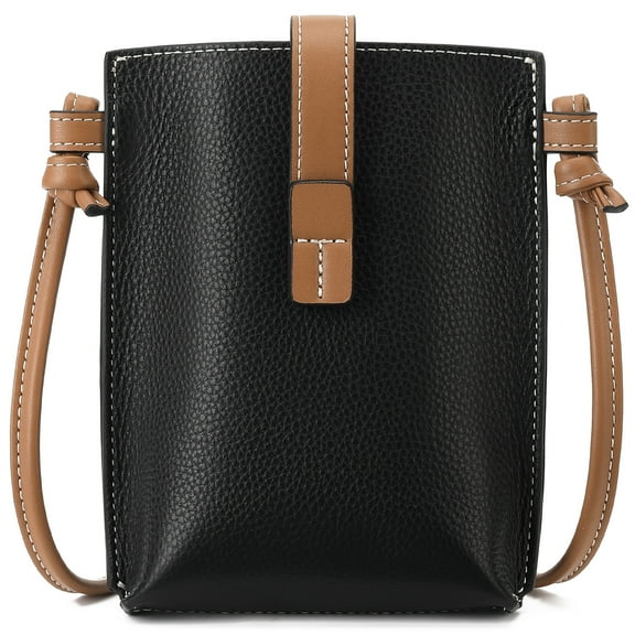 KALUNMA Vegan Leather Small Crossbody Bags for Women Snap Cell Phone Bag Purses Adjustable Strap