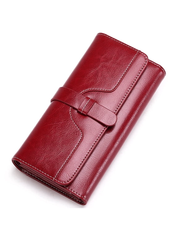 Wallets for Women Rael Leather with RFID Blocking Trifold Credit Card Holder with ID Window Wallet