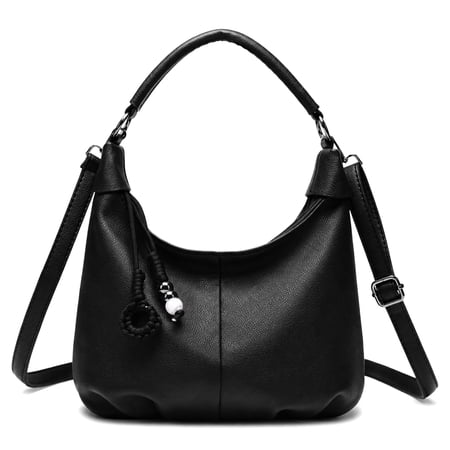 KALUNMA Women Hobo Soft Leather Shoulder Bag,Top Handle Crossbody Handbag with Tassel for Daily Use