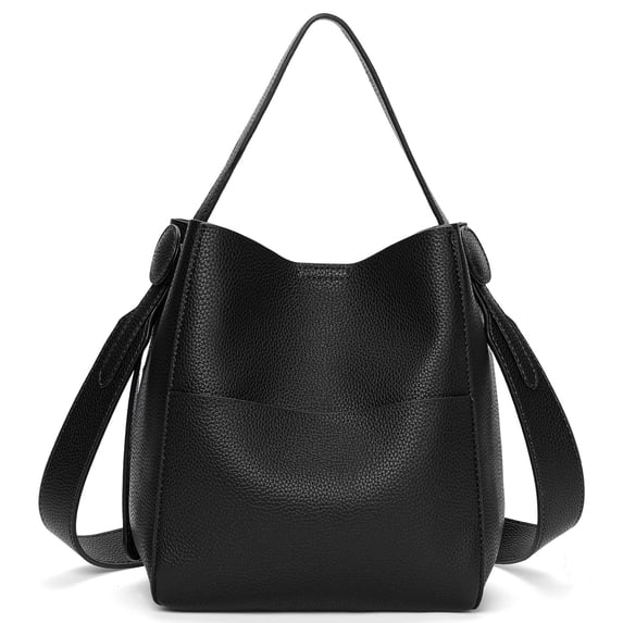 KALUNMA Women's Lightweight Crossbody Handbag,Vegan Leather Shopper Bag with Wide Adjustable Shoulder Strap for Daily Use