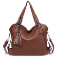 thumbnail image 1 of KALUNMA Tote Bag for Women Leather Shoulder Bags Fashion Hobo Bags Large Purse and Handbags with Adjustable Shoulder Strap, 1 of 7