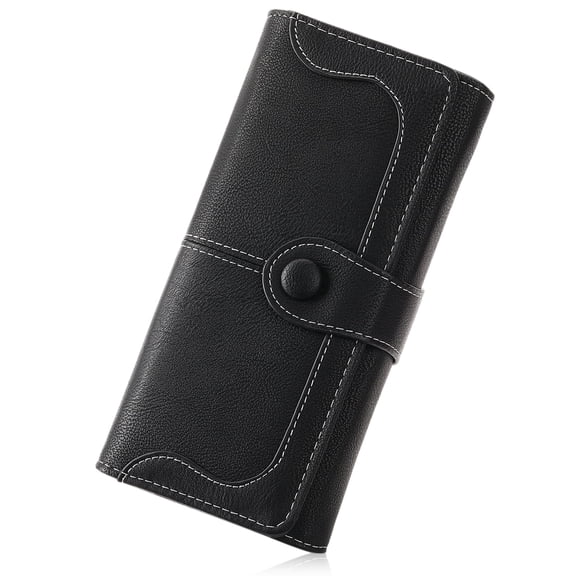 GOIACII Womens Leather Wallets RFID Blocking Large Capacity Card Holder Ladies Clutch