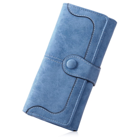 GOIACII Womens Leather Wallets RFID Blocking Large Capacity Card Holder Ladies Clutch