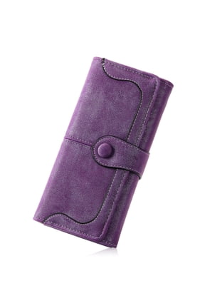 Womens Leather Wallets RFID Blocking Large Capacity Card Holder Ladies Clutch