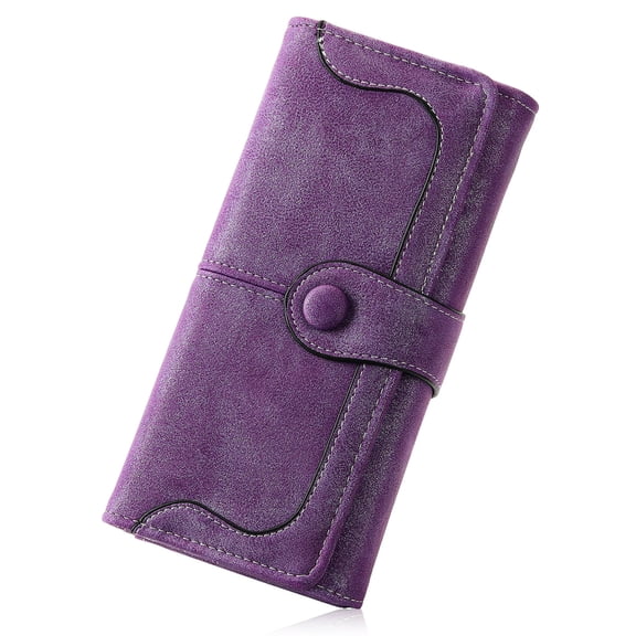 GOIACII Womens Leather Wallets RFID Blocking Large Capacity Card Holder Ladies Clutch