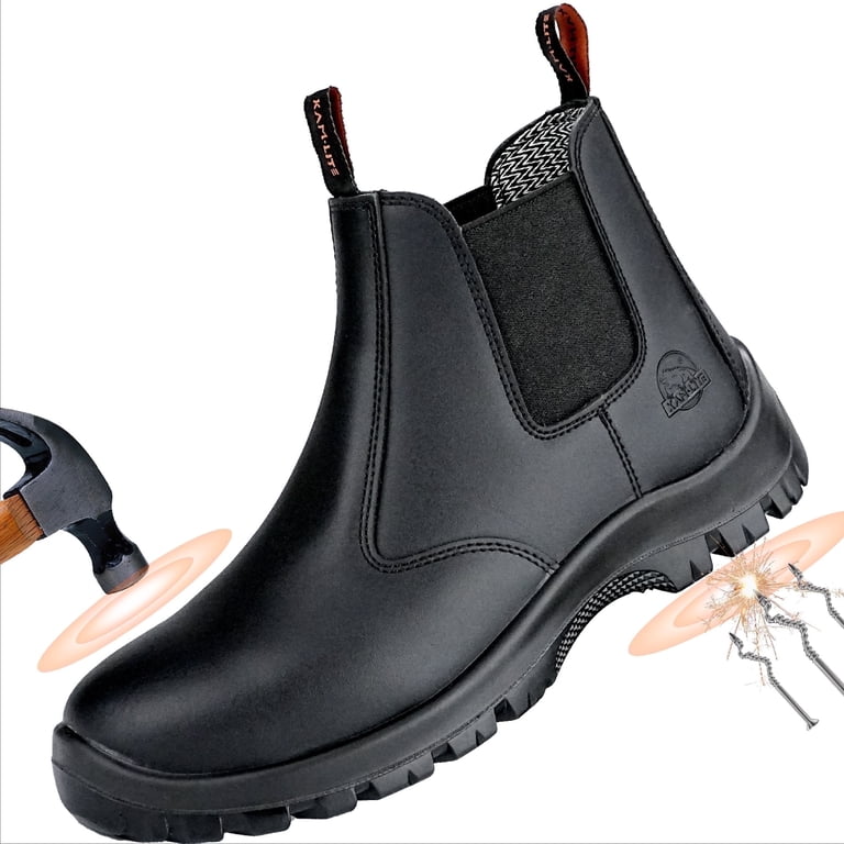 KAM-LITE Mens Work Boots,Slip On Steel Toe Chelsea Safety  display picture 1