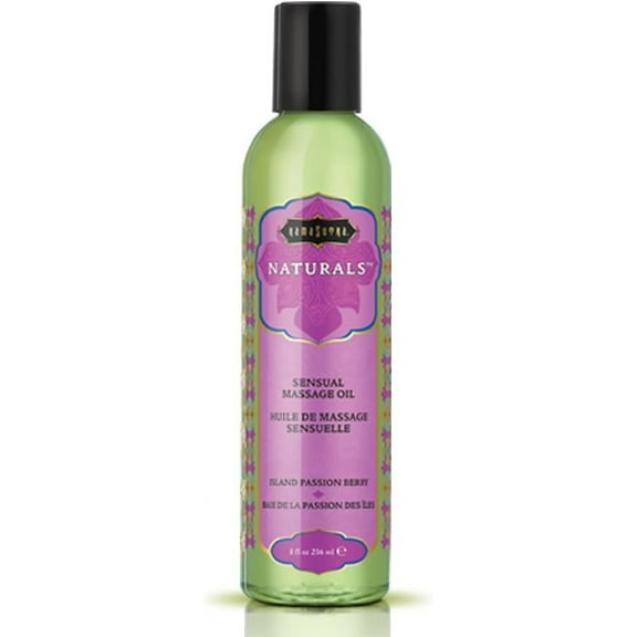 Kama Sutra Aromatic Sensual Naturals Massage Oil Scented Island Passion Berry - 8 Fluid Oz.