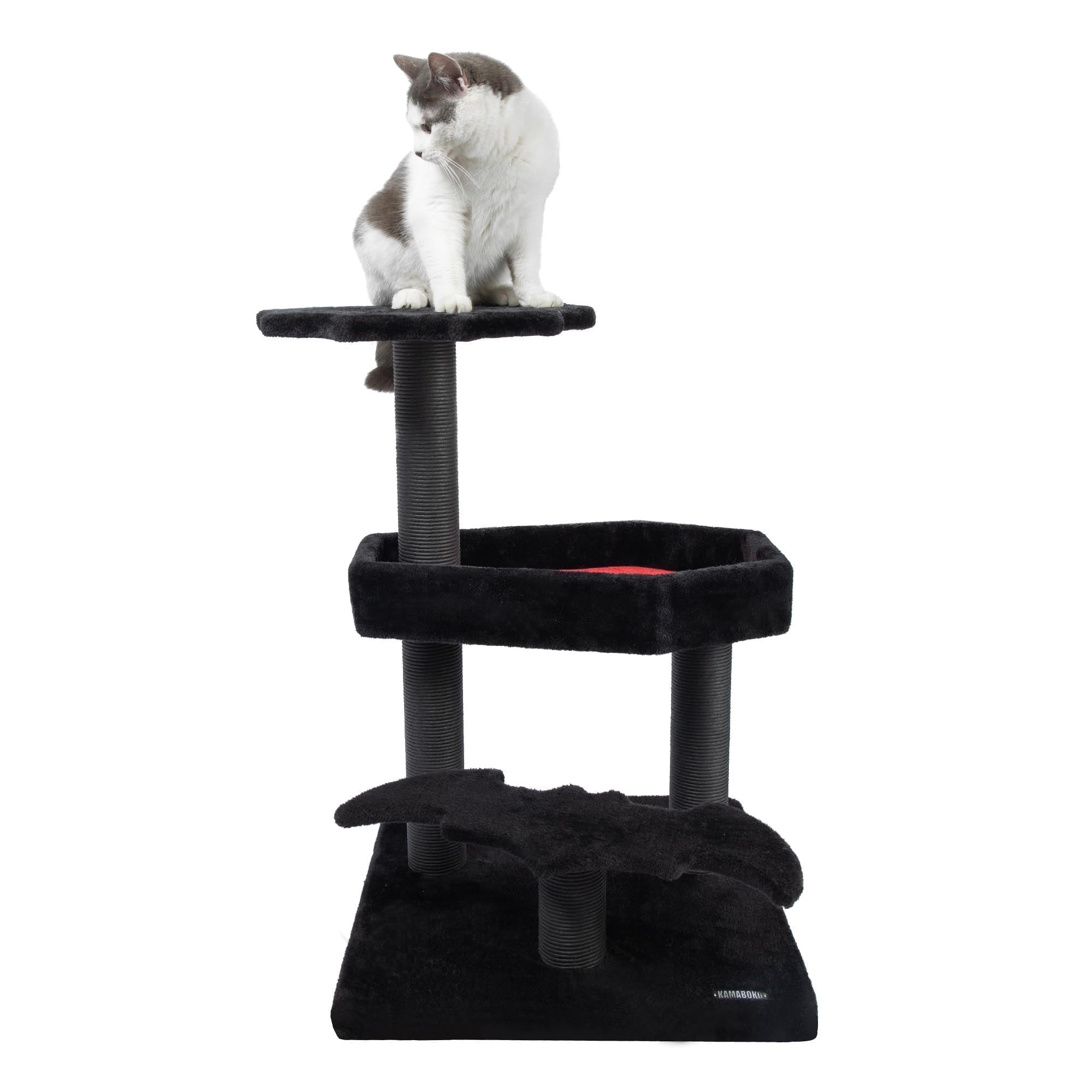 Bifanuo Gothic Cat Tree with Coffin Bed, 30.3 Blac
